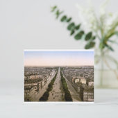  Parijs, Avenue des Champs-Élysées panorama Briefkaart (Staand voorkant)