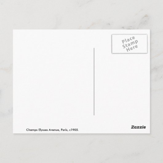  Parijs, Avenue des Champs-Élysées panorama Briefkaart (Achterkant)