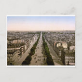  Parijs, Avenue des Champs-Élysées panorama Briefkaart (Voorkant)