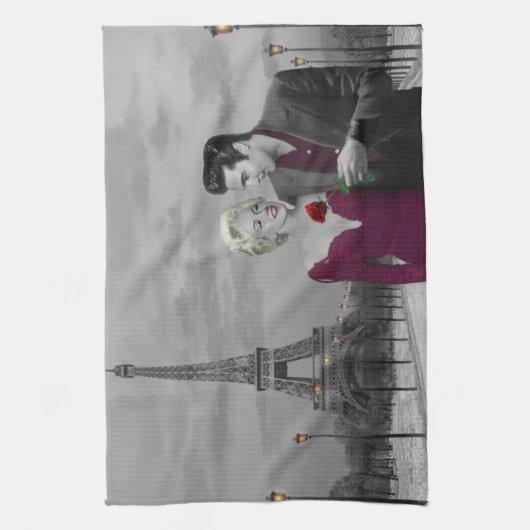 Parijs B&W 2 Theedoek (Verticaal)