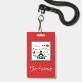 Parijs Badge (Voorzijde met lanyard)