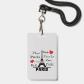 Parijs Badge (Voorzijde met lanyard)