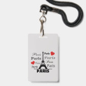 Parijs Badge (Achterkant met lanyard)