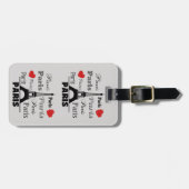 Parijs Bagagelabel (Voorkant horizontaal)