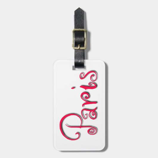 Parijs Bagagelabel (Voorkant verticaal)