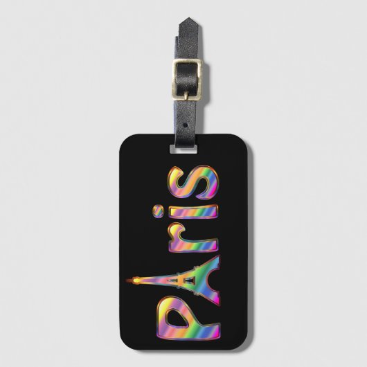 Parijs Bagagelabel (Voorkant (verticaal))