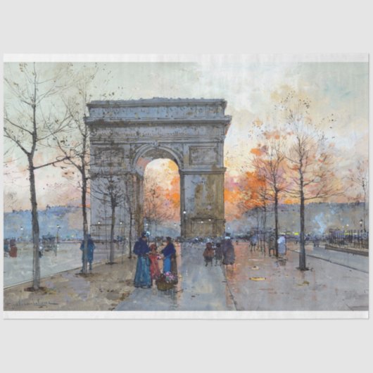  Parijs Belle Epoque Tissue Paper Tissuepapier (Voorkant)