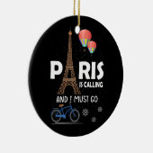 Parijs belt en ik moet naar Frankrijk Keramisch Ornament (Rechts)