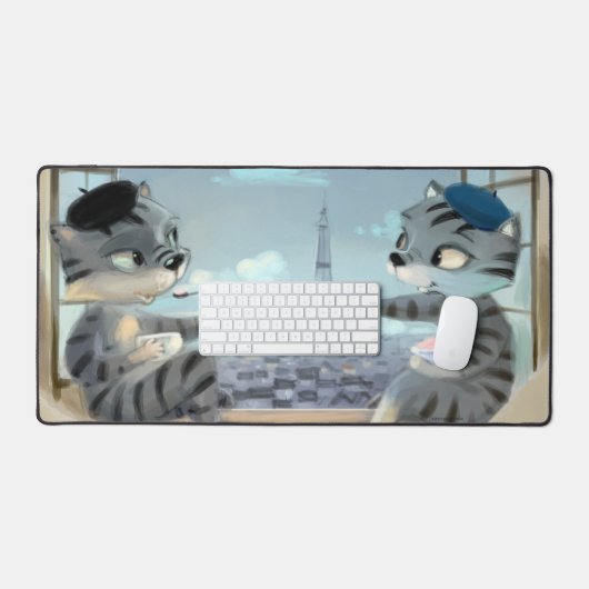 Parijs bij Day Desk Mat (Keyboard & Muis)