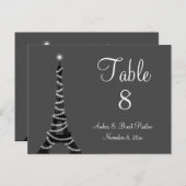 Parijs bij het nummer van de nachtetabel briefkaart (Voorkant / Achterkant)