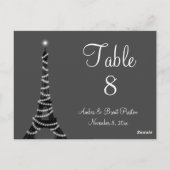 Parijs bij het nummer van de nachtetabel briefkaart (Achterkant)