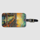 Parijs bij nacht van Gogh stijl Bagagelabel (Voorkant (horizontaal))