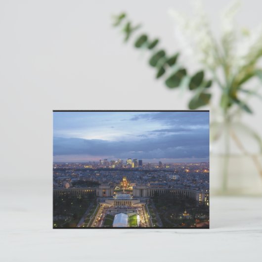 Parijs bij Night Briefkaart (Staand voorkant)
