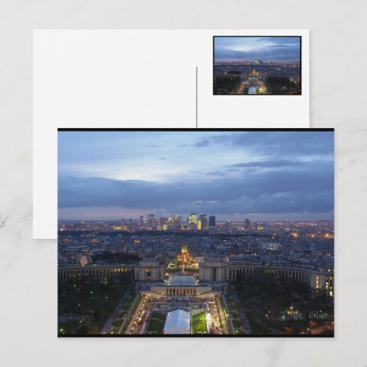 Parijs bij Night Briefkaart (Voorkant / Achterkant)