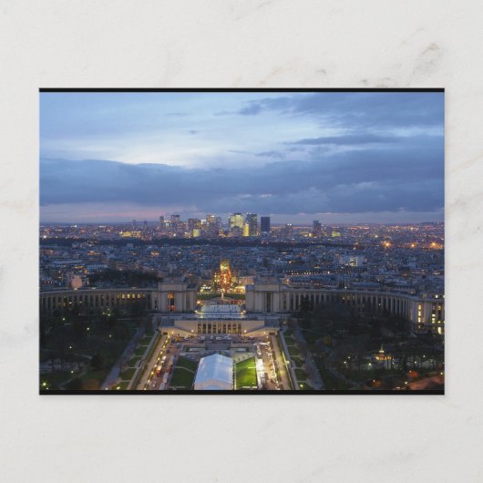 Parijs bij Night Briefkaart (Voorkant)