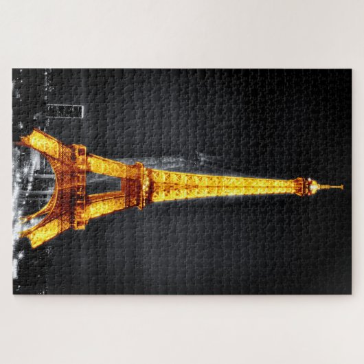 Parijs bij Night & Eiffel Tower Ghost/surreal art Legpuzzel (Horizontaal)
