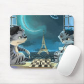 Parijs bij Night Mousepad Muismat (Met muis)