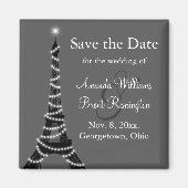 Parijs bij Night Save the Date Magnet (Voorkant)