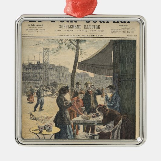 Parijs bij Six O'Clock in the Morning Metalen Ornament (Voorkant)