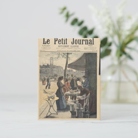 Parijs bij Zes Uur in de Ochtend Briefkaart (Staand voorkant)