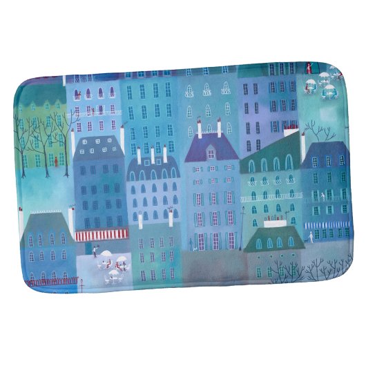 Parijs Blauw Badmat