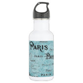 Parijs | Blauwe Damask Waterfles (Voorkant)