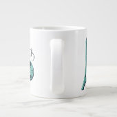 Parijs Blauwgroen Grote Koffiekop (Achterkant)