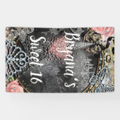 Parijs Bling Glamour Glitters Frankrijk Feest Bann Spandoek (Horizontaal)