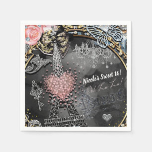 Parijs Bling Glamour Schittering Frankrijk Sweet 1 Servetten