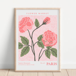 Parijs Bloemenmarkt Botanisch Poster
