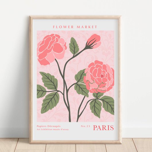 Parijs Bloemenmarkt Botanisch Poster