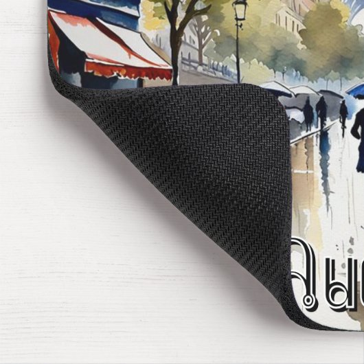 Parijs Blvd Eiffeltoren gepersonaliseerd Muismat (Hoek)