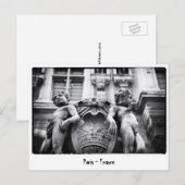 Parijs - Bohemen Art, Statues, Frankrijk Briefkaart (Voorkant / Achterkant)