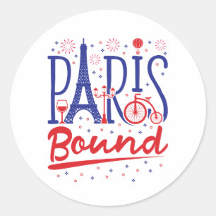 Parijs Bond French Vacation Travel Ronde Sticker