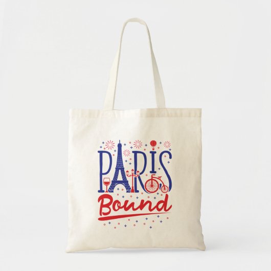 Parijs Bond French Vacation Travel Tote Bag (Voorkant)