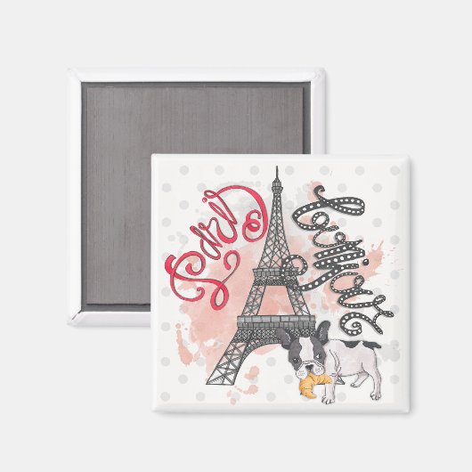 Parijs Bonjour Magneet (Voorkant / Achterkant)