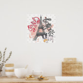 Parijs Bonjour Poster (Keuken)