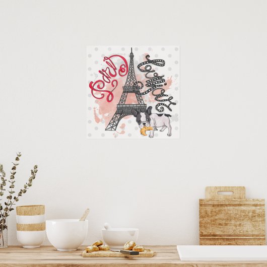 Parijs Bonjour Poster (Keuken)