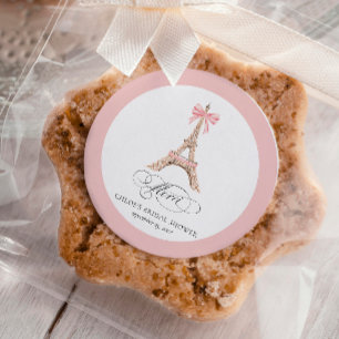 Parijs Boog Eiffeltoren  Dank je Bedankt BRUIDSSCH Ronde Sticker