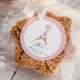 Parijs Boog Eiffeltoren  Merci Dank BRIDELOFT Ronde Sticker