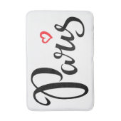 Parijs borstel met hart badmat (Voorkant Verticaal)