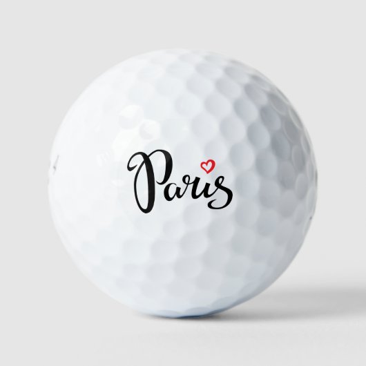 Parijs borstel met hart golfballen (Voorkant)