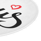 Parijs borstel met hart snijplank (Hoek)