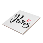 Parijs borstel met hart tegeltje (Zijkant)