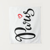 Parijs borstel met hart wandkleed (Voorkant)