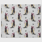 Parijs Bourgogne en Faux Gold Wine Cadeaupapier (Vlak)