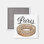 Parijs Brest Choux gebak Franse patisserie Frankri Magneet (Voorkant / Achterkant)
