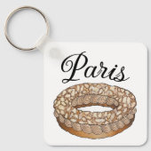 Parijs Brest Choux gebak Franse patisserie Frankri Sleutelhanger (Voorkant)