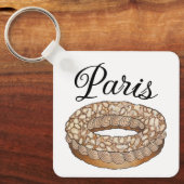 Parijs Brest Choux gebak Franse patisserie Frankri Sleutelhanger (Voorkant)