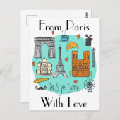 Parijs Briefkaart (Voorkant / Achterkant)
